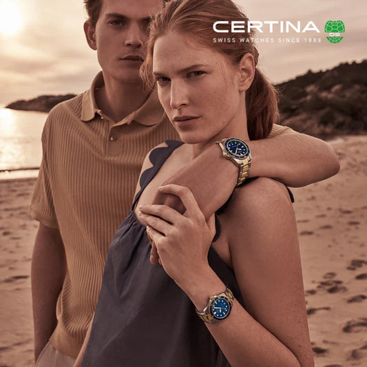 Certina DS Action 40mm – Sporty eleganse i blått og gull