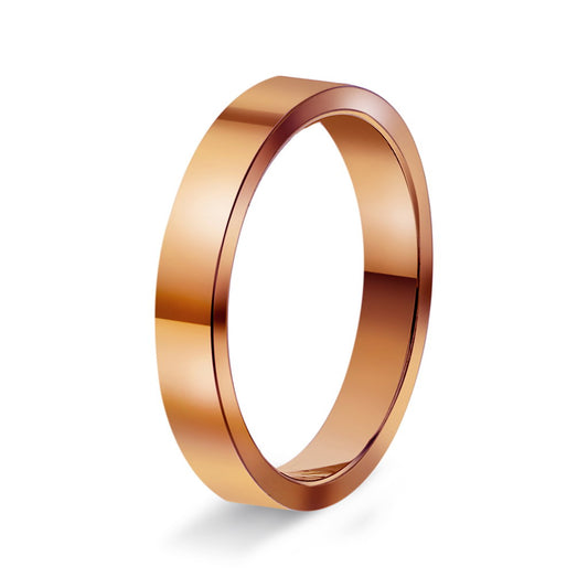 Ring i 14 karat rosé gull, innvendig rektangulær, bilde 2 av 6