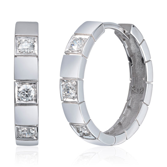 Øredobber i 585 gull med diamant 1,00 ct HWE/P1, bilde 2 av 2