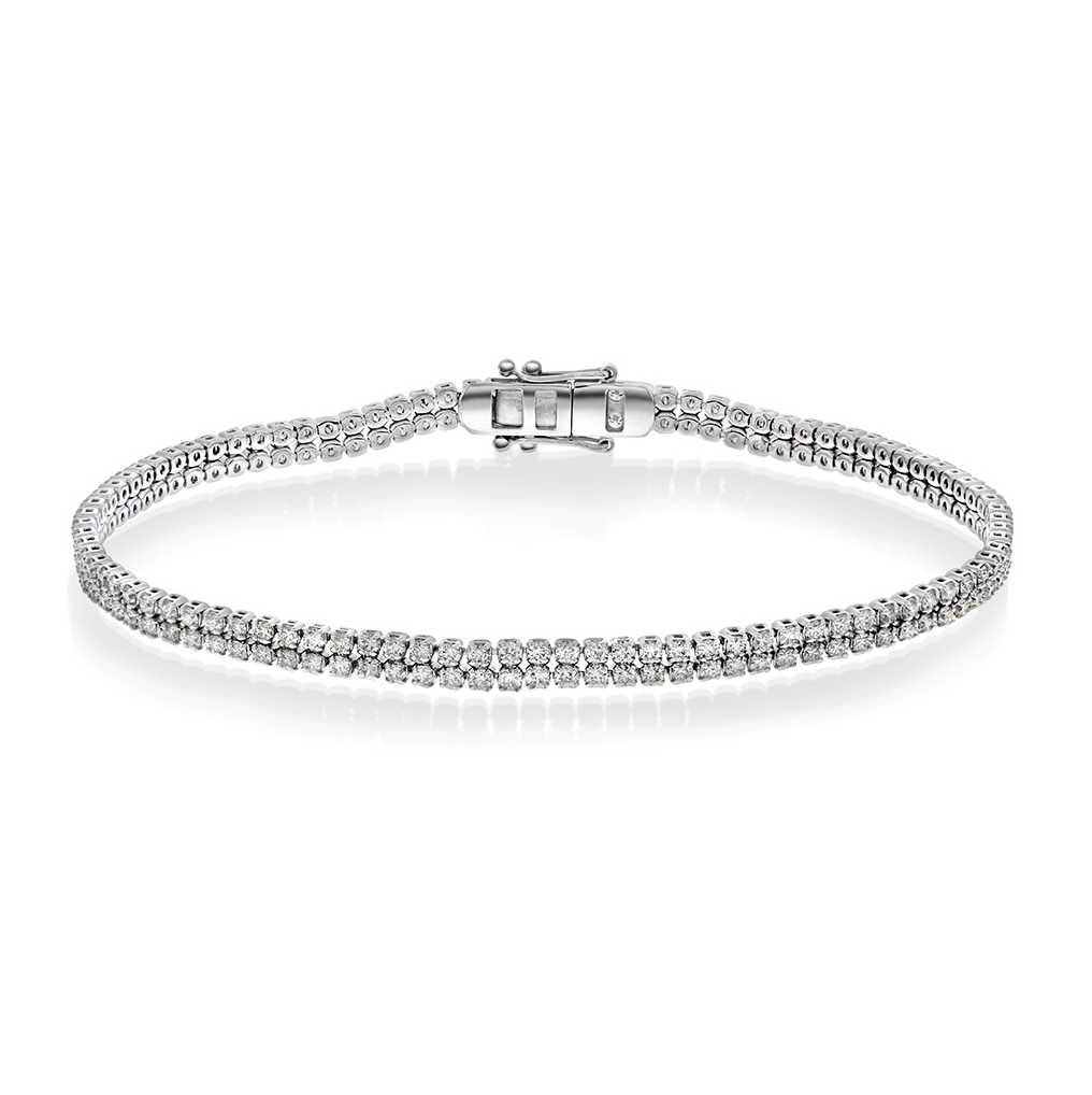 TENNISARMBÅND I GULL M/DIA 2,50 CT TWSI 18150011-250-17