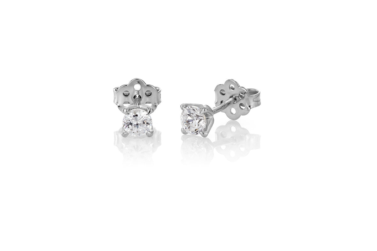 Svolder øredobber i 585 gull med diamant 0,2 ct, HWE/SI, bilde 2 av 2