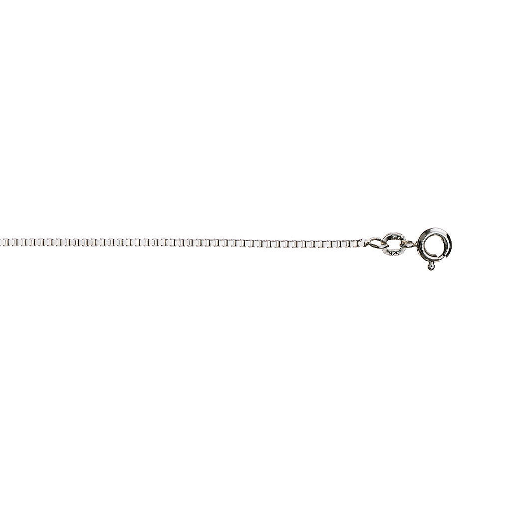 Halskjede i rhodinert 925 sølv, veneziansk 1,5 mm, 60 cm