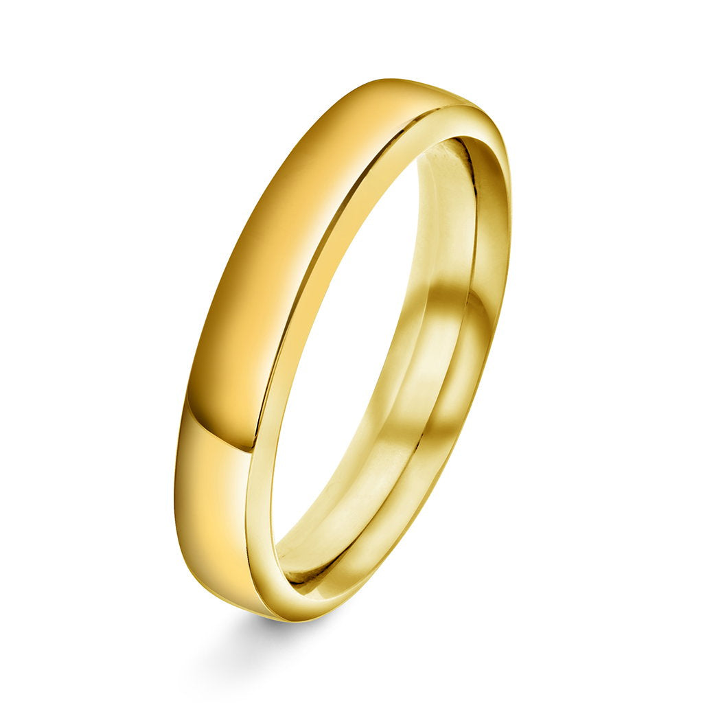 Beta ring i 14 karat gult gull, alliansering 4,2 mm