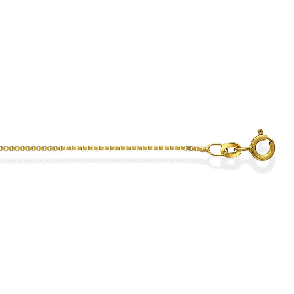 Veneziansk halskjede i 585 gult gull 1 mm, 70 cm