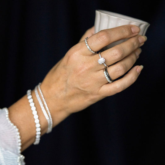 Ring i hvitt gull med diamant 0,50 ct, bredde 2,7 mm, bilde 2 av 4