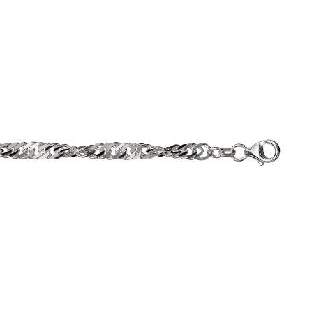 SINGAPORE ARMBÅND I SØLV 4,6 MM 19 CM 284818