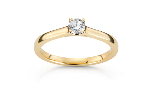 Daisy ring i 585 gull med diamant 0,31 ct, bilde 2 av 2