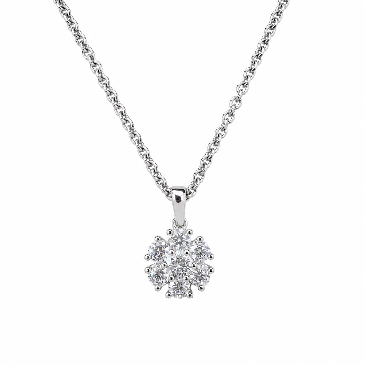 Svolder anheng i 585 gull med diamant, rosett 9,6 mm, bilde 2 av 2