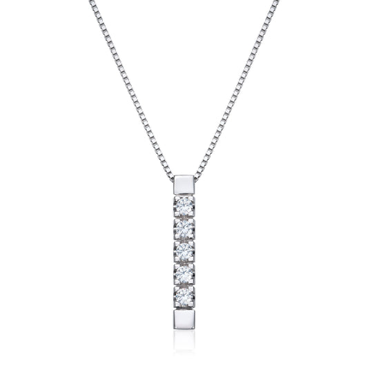 Allianse anheng i 585 gull med 5 diamanter 0,5 ct GTW/VS, bilde 2 av 2