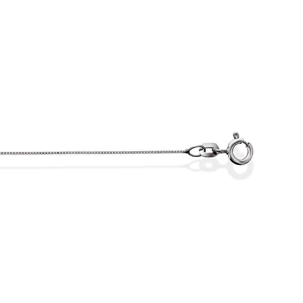 Veneziansk halskjede i 585 hvitt gull 0,6 mm, 36 cm