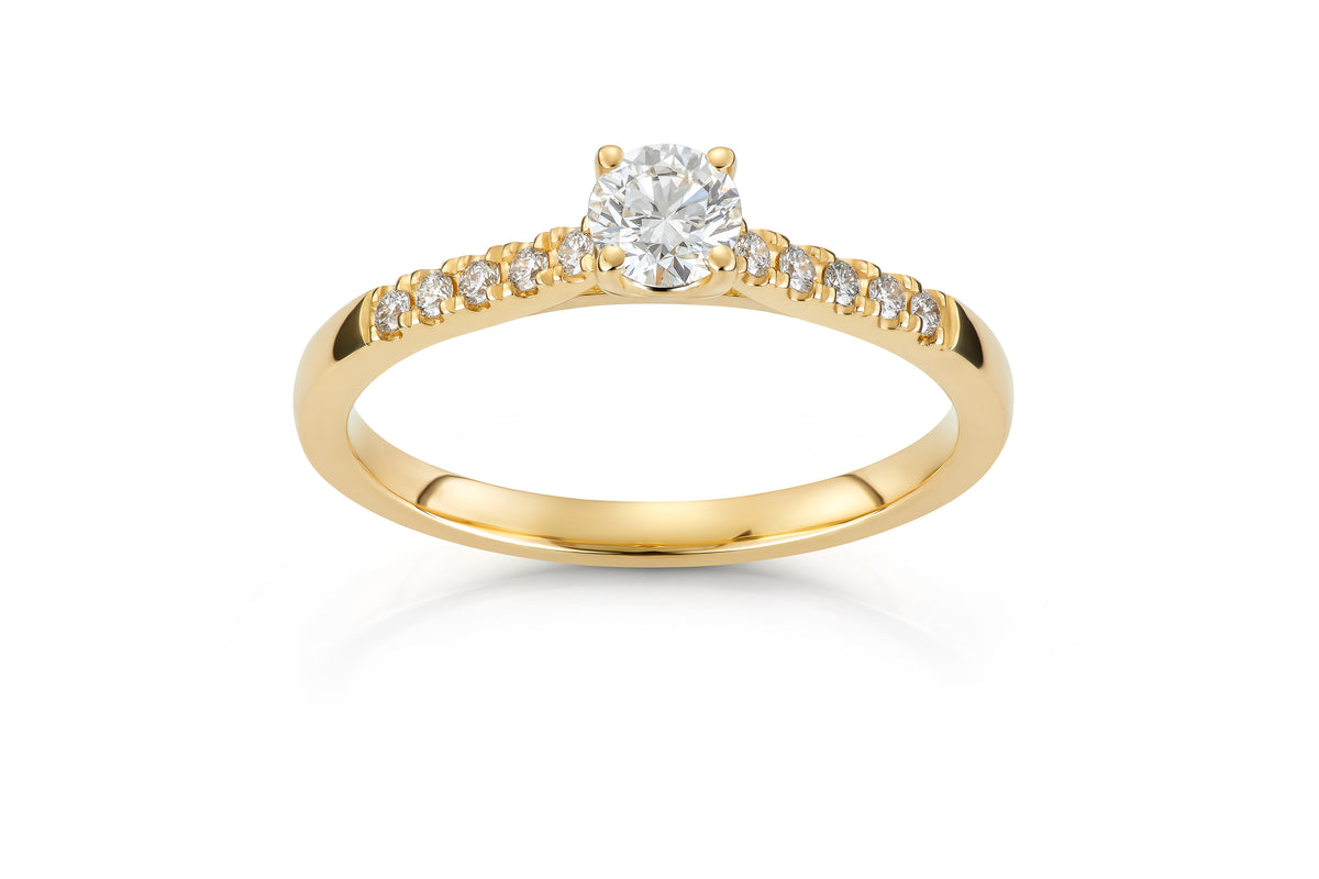 Svolder ring i 585 gull med lab-grown diamant, midtsten 0,30 ct, bilde 2 av 2