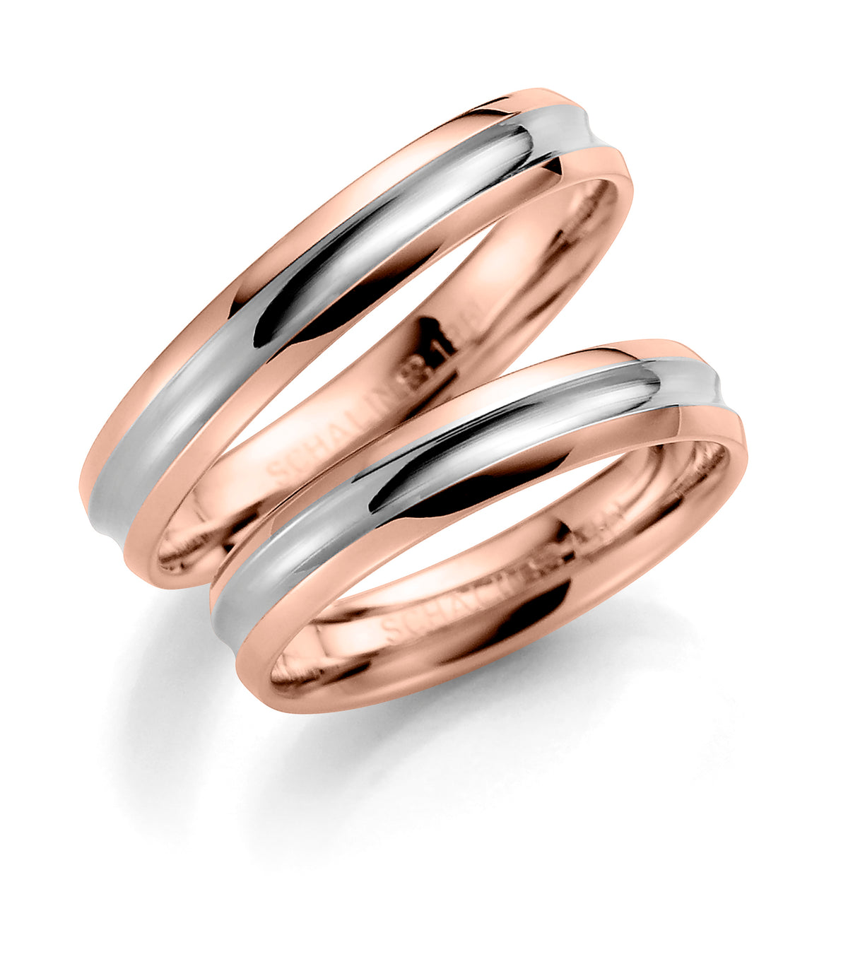 Ring i 585 tofarget gull, høyde 1,3 mm, bilde 4 av 4
