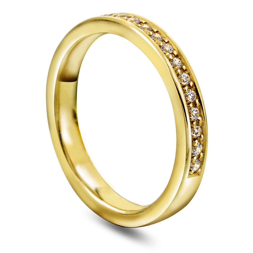 Giftering i gull med diamant 0,15 ct, bilde 2