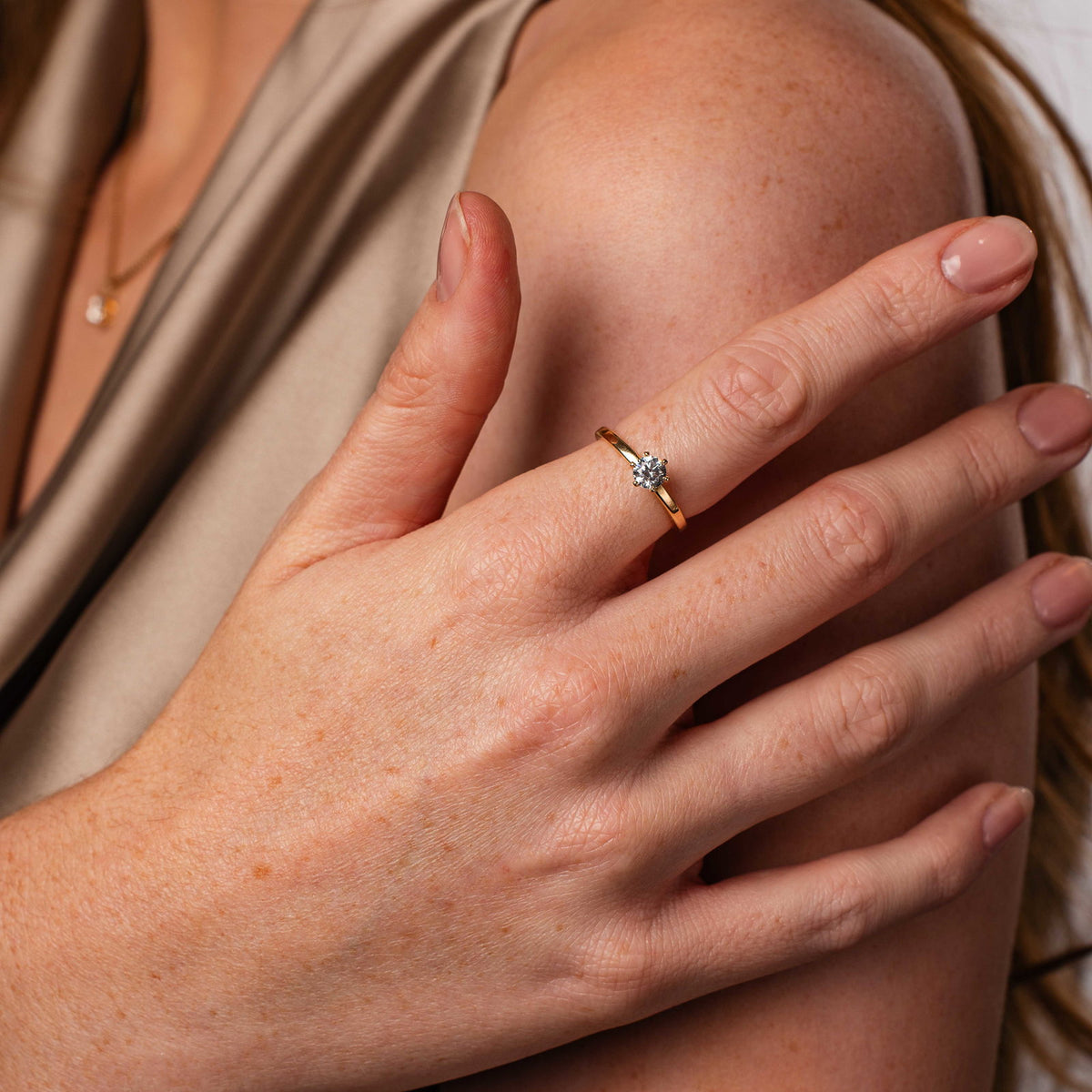 Contessa ring i gull med lab-grown diamant 0,50 ct