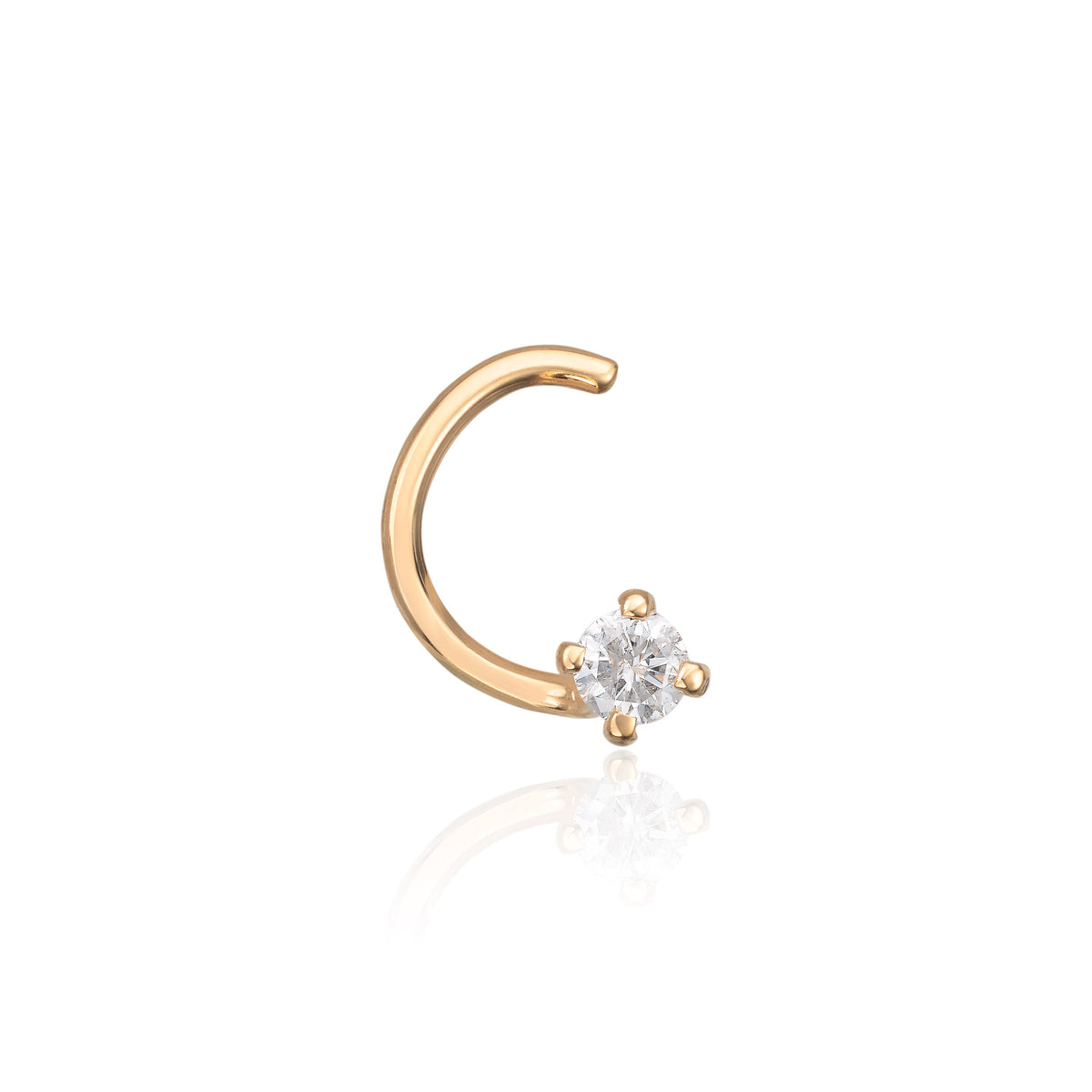 Carmen piercing i 585 gult gull med diamant 0,035 ct