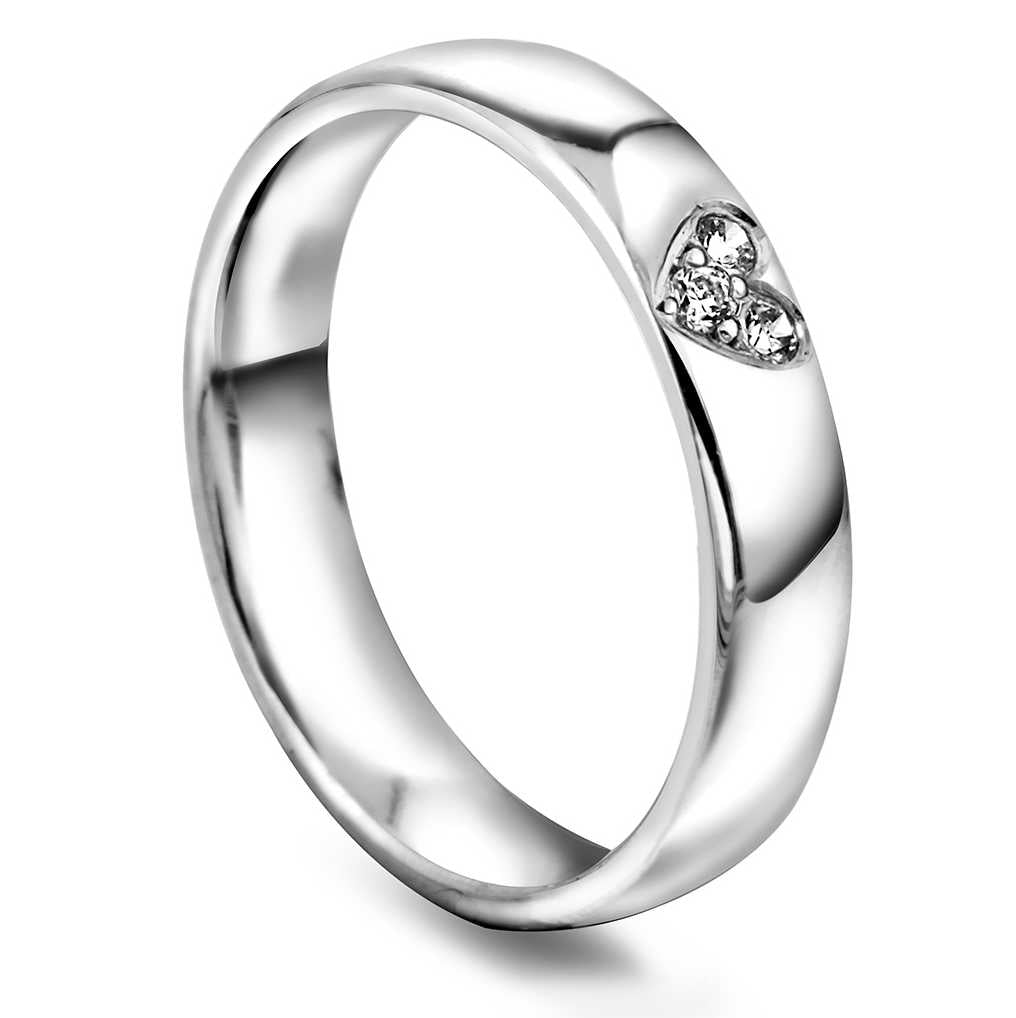 4mm glatt ring, innv.buet 0,06ct WSI N8240 - Bjerveur.no4mm glatt ring, innv.buet 0,06ct WSI N8240