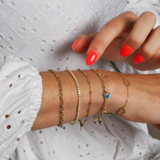 5264 - Gullarmbånd med hjerter - Bjerveur.no5264 - Gullarmbånd med hjerter