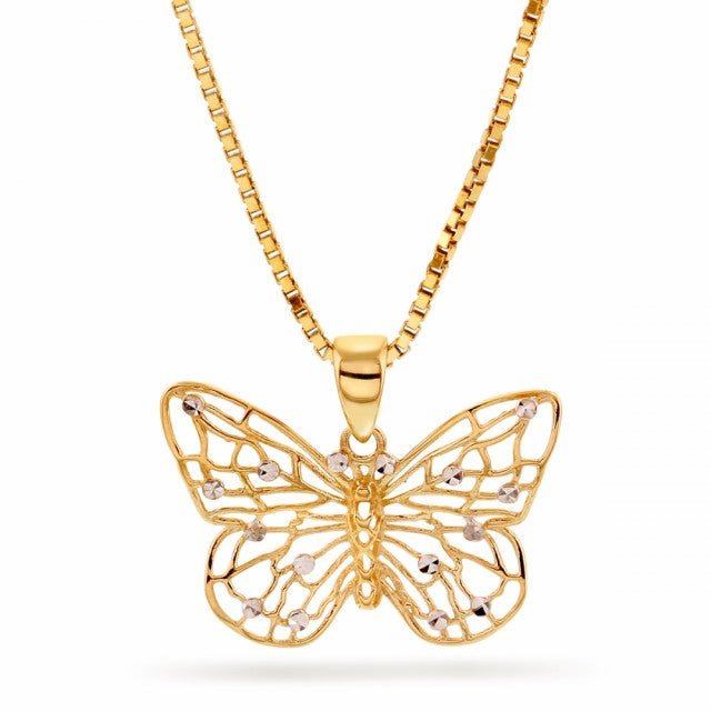 52668 - Sommerfugl i gull med cz. - Bjerveur.no52668 - Sommerfugl i gull med cz.