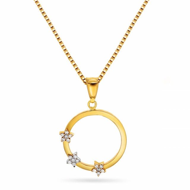 52758 - Gullanheng sirkel m/blomster cz. B:19mm - Bjerveur.no52758 - Gullanheng sirkel m/blomster cz. B:19mm