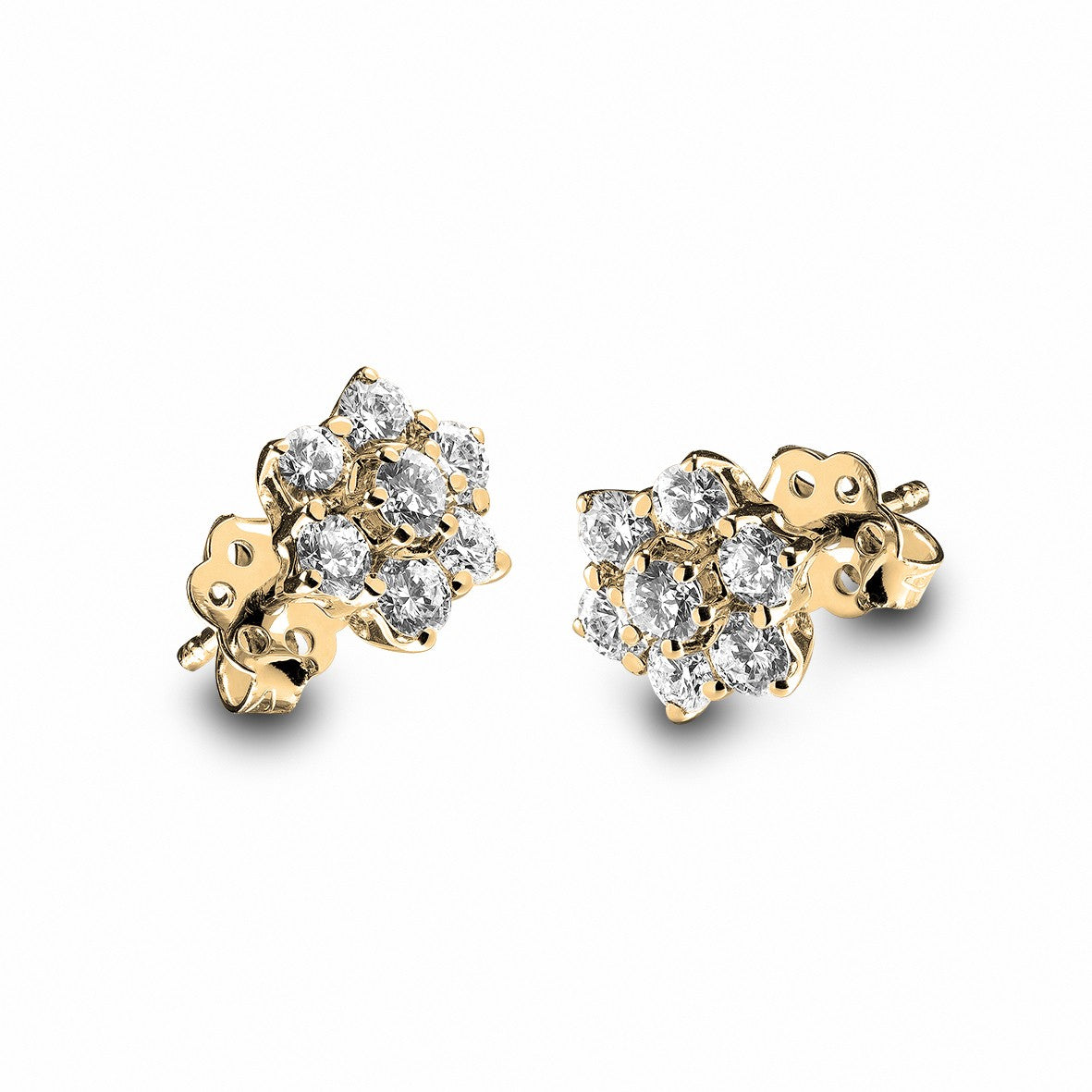 Carmen øredobber Fiona i 585 gull med diamant 1 ct, 7,7 mm, bilde 2 av 2