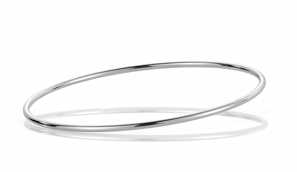Classic armring i 925 sølv, rund profil 2 mm, størrelse 65