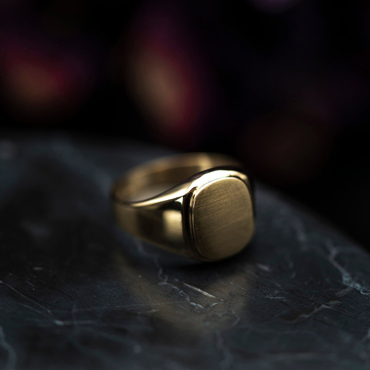 Ring i 14 karat gult gull, blank og matt, 15 mm, bilde 4 av 4