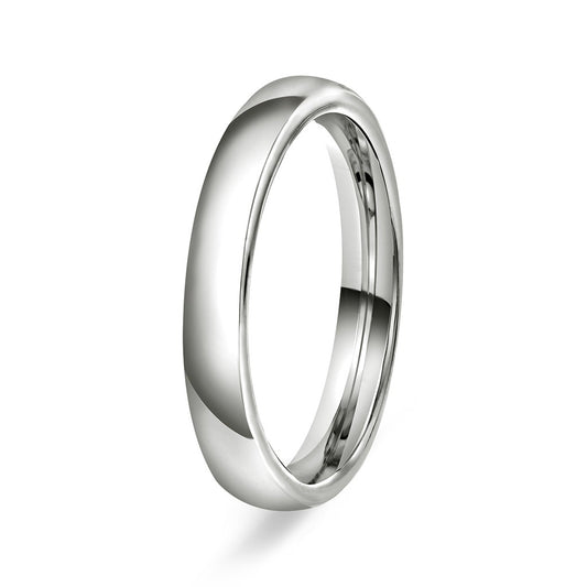 Ring i 14 karat hvitt gull, hvelvet/buet, polert, bilde 2 av 6