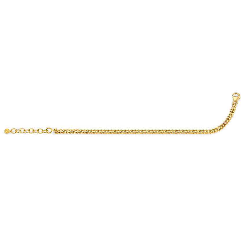 Nora Mørk armbånd i forgylt sølv, 4 mm bredt