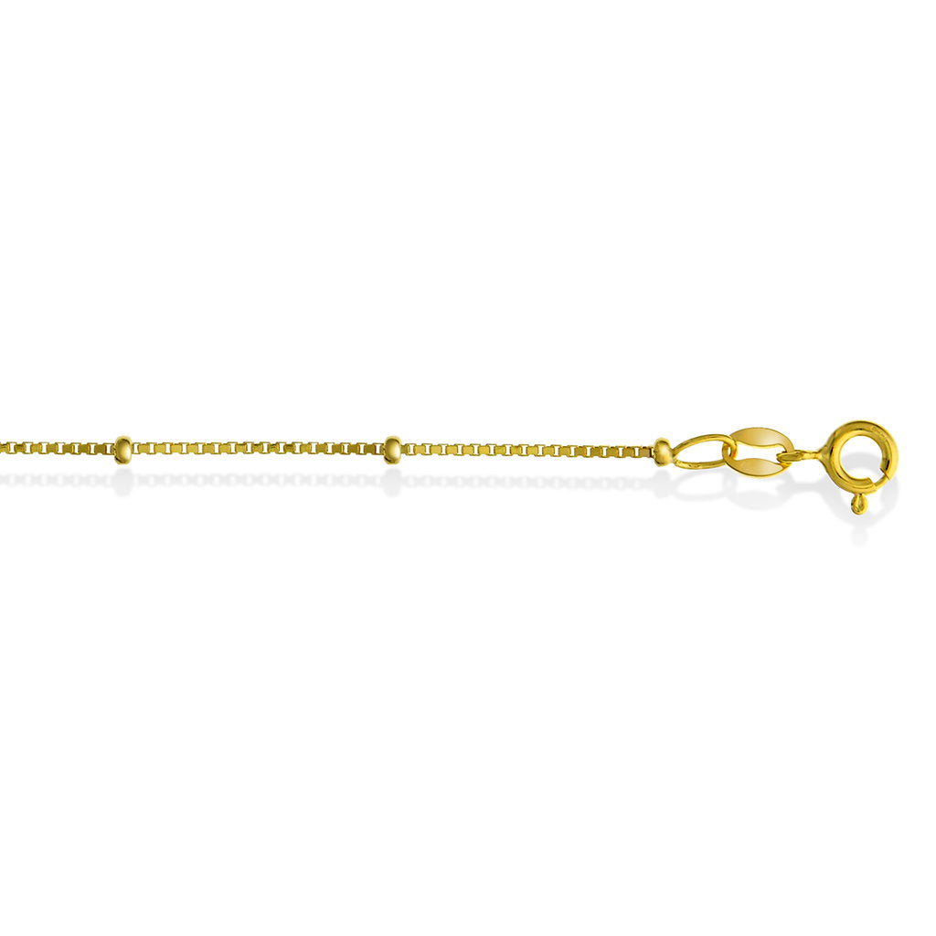 Veneziansk halskjede i forgylt sølv 1 mm, 60 cm