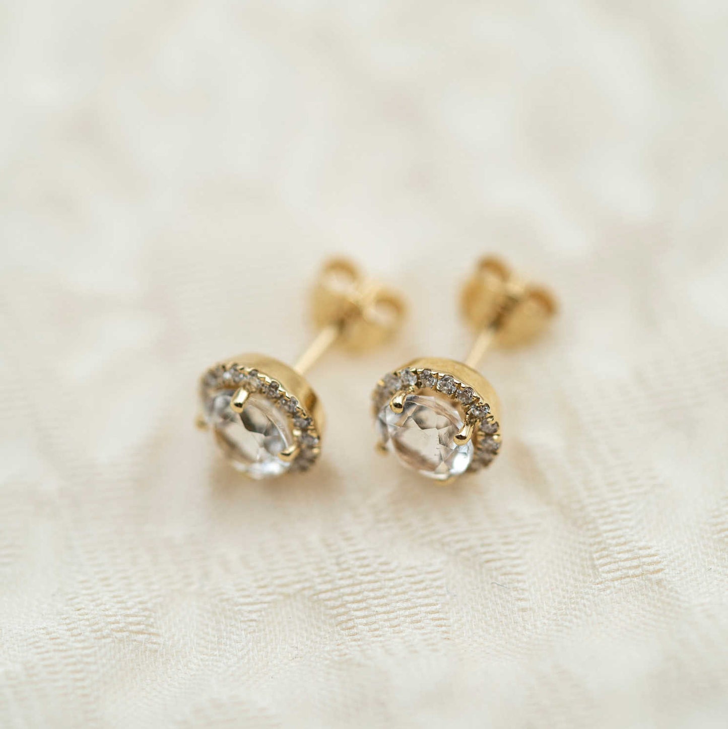ØREDOBBER GULL MED DIAMANTER 0,17CT WSI 59372