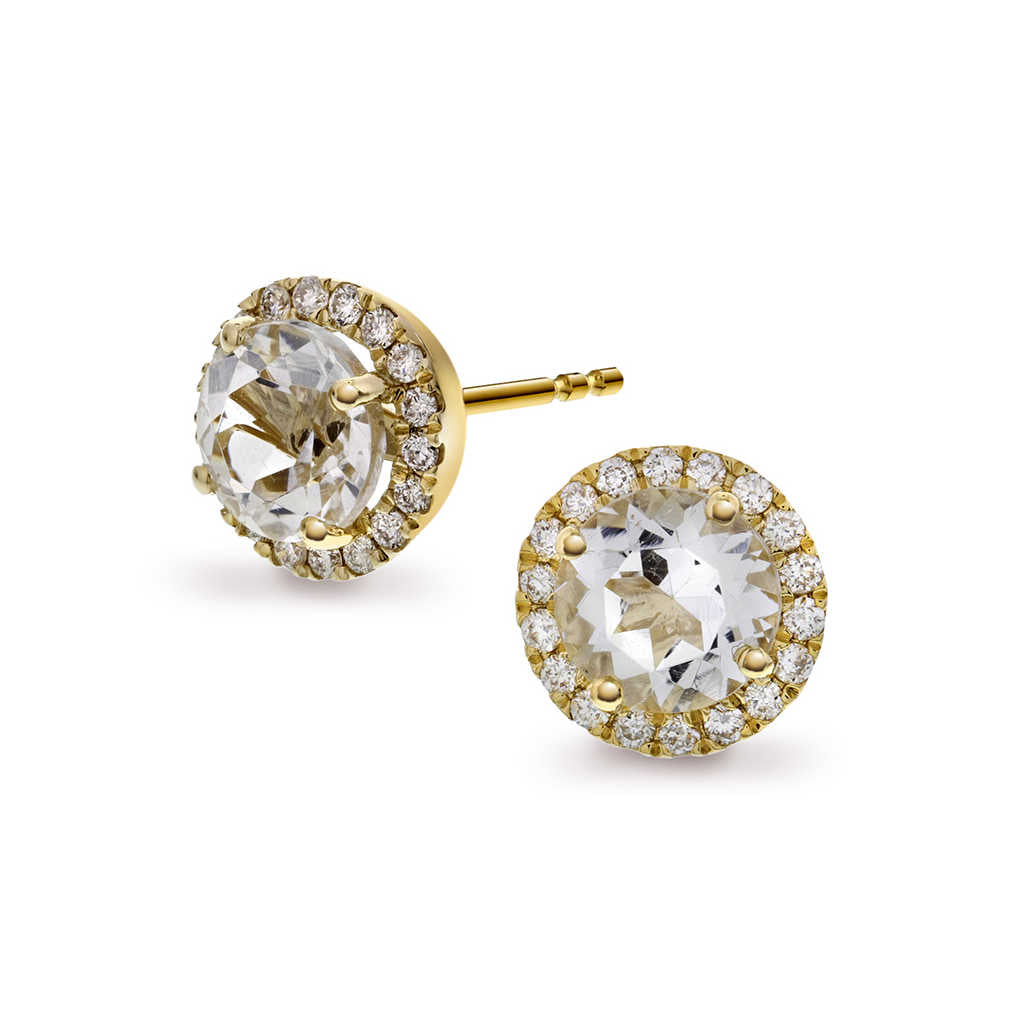 ØREDOBBER GULL MED DIAMANTER 0,17CT WSI 59372