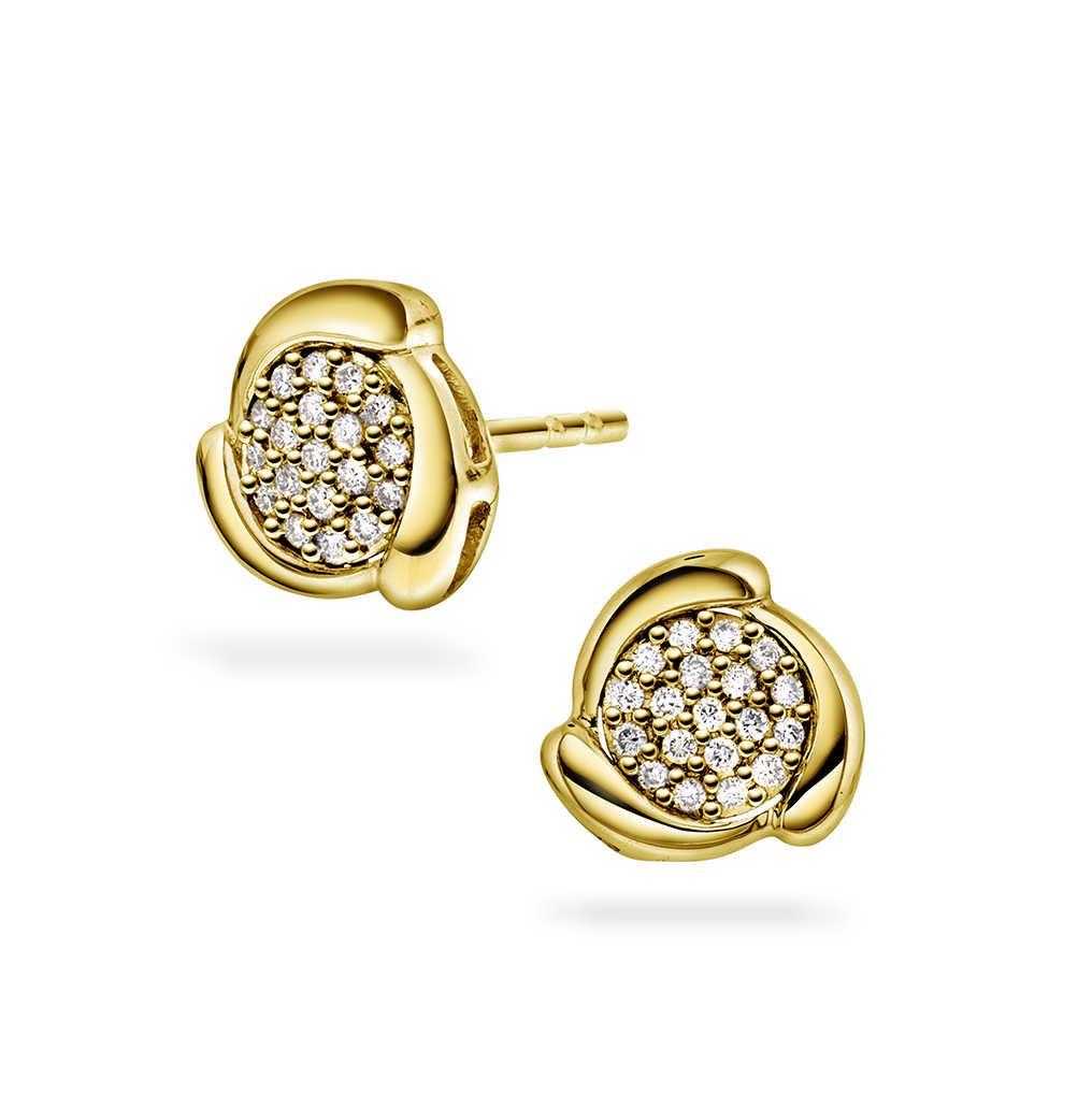 ØREDOBBER I GULL MED DIAMANTER 0,12 CT 59658