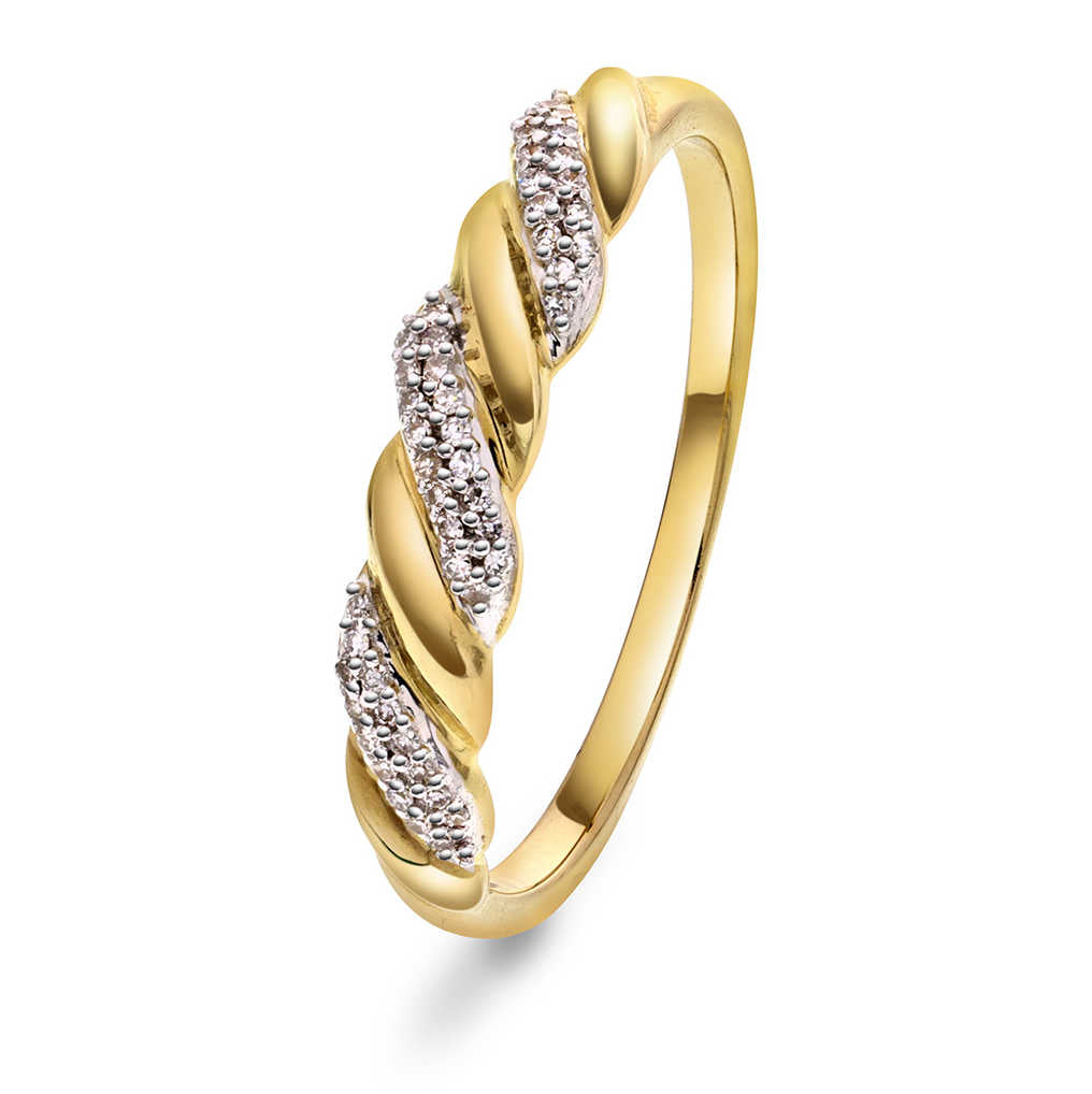 RING I GULL MED DIAMANTER 0,06 CT WP 59669