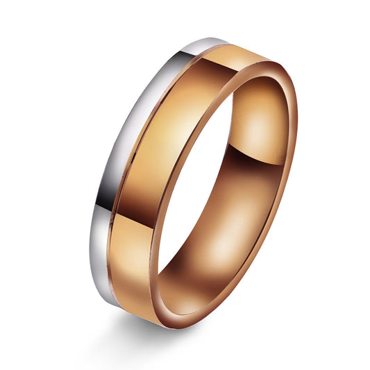 Forever giftering i tofarget gull, innvendig buet, 6 mm, bilde 2 av 2
