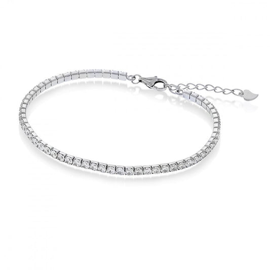 62295 - Armbånd i sølv med cz 17+3 cm - Bjerveur.no62295 - Armbånd i sølv med cz 17+3 cm