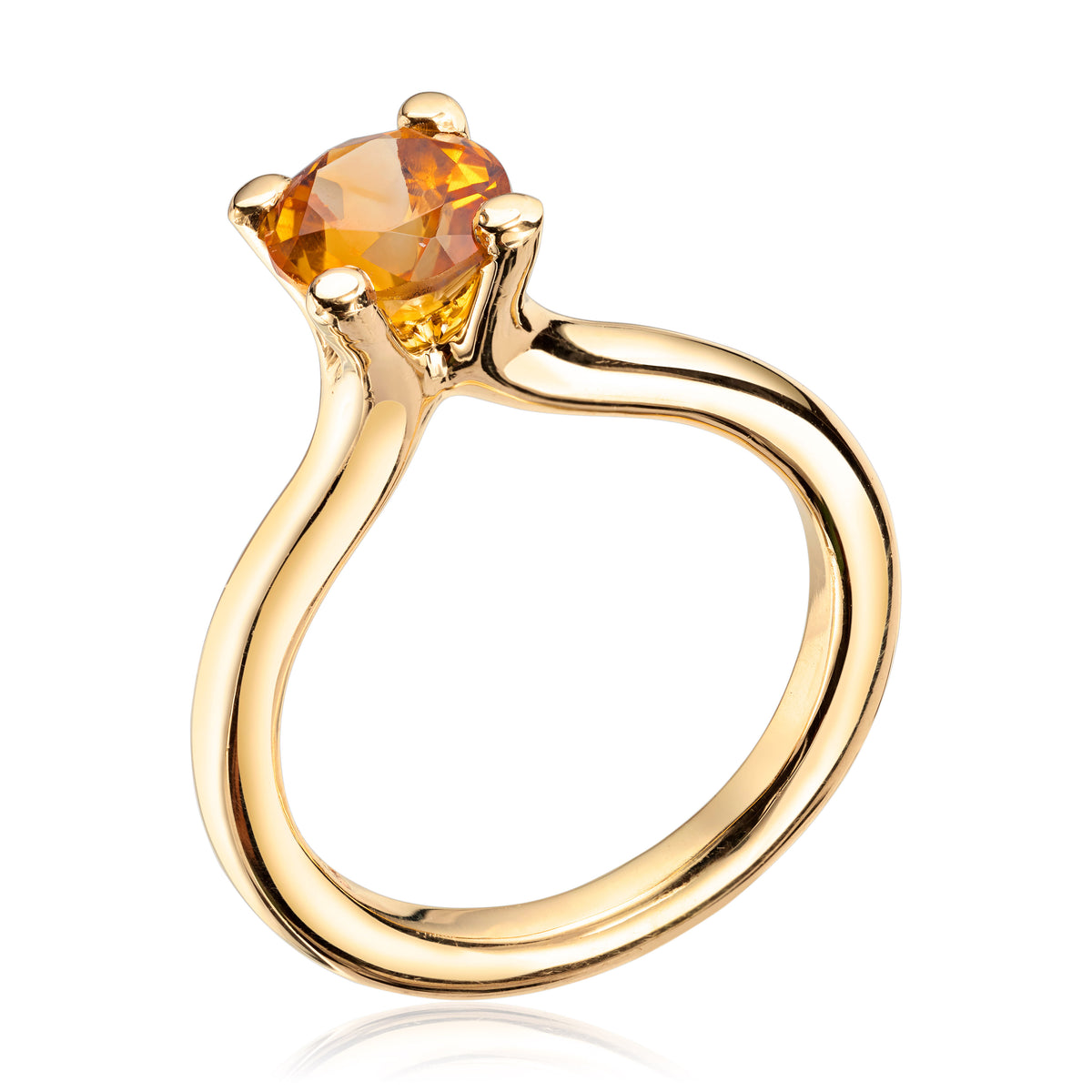 Visholm Design ring i 585 gult gull med citrin