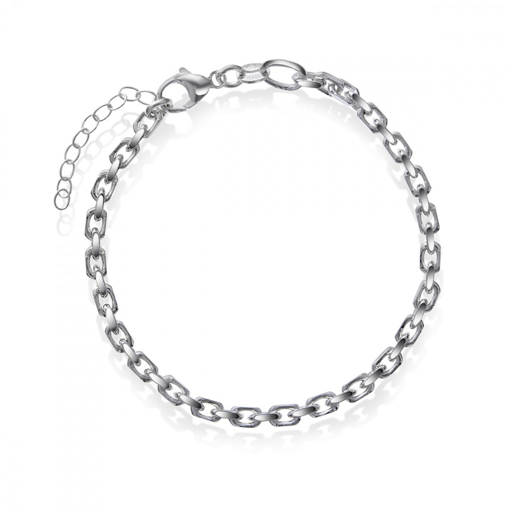 Armbånd i sølv, anker 3 mm, 17+3 cm, bilde 2 av 2
