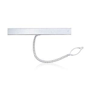SANDER slipsnål i sølv med blank stein og sikkerhetslenke Artikkelnr: 3041504
