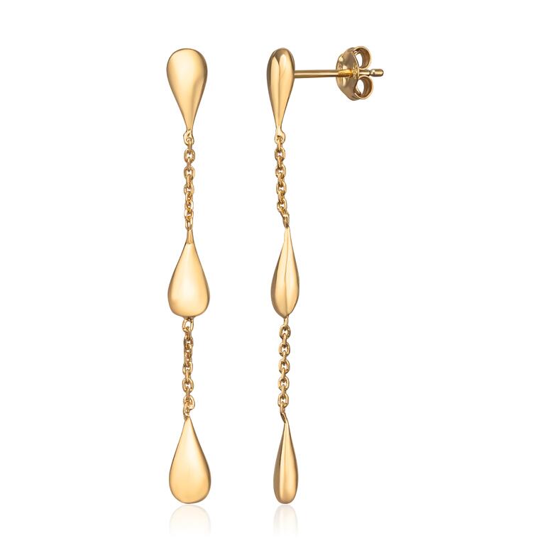 Ørepynt Dråpe i forgylt sølv