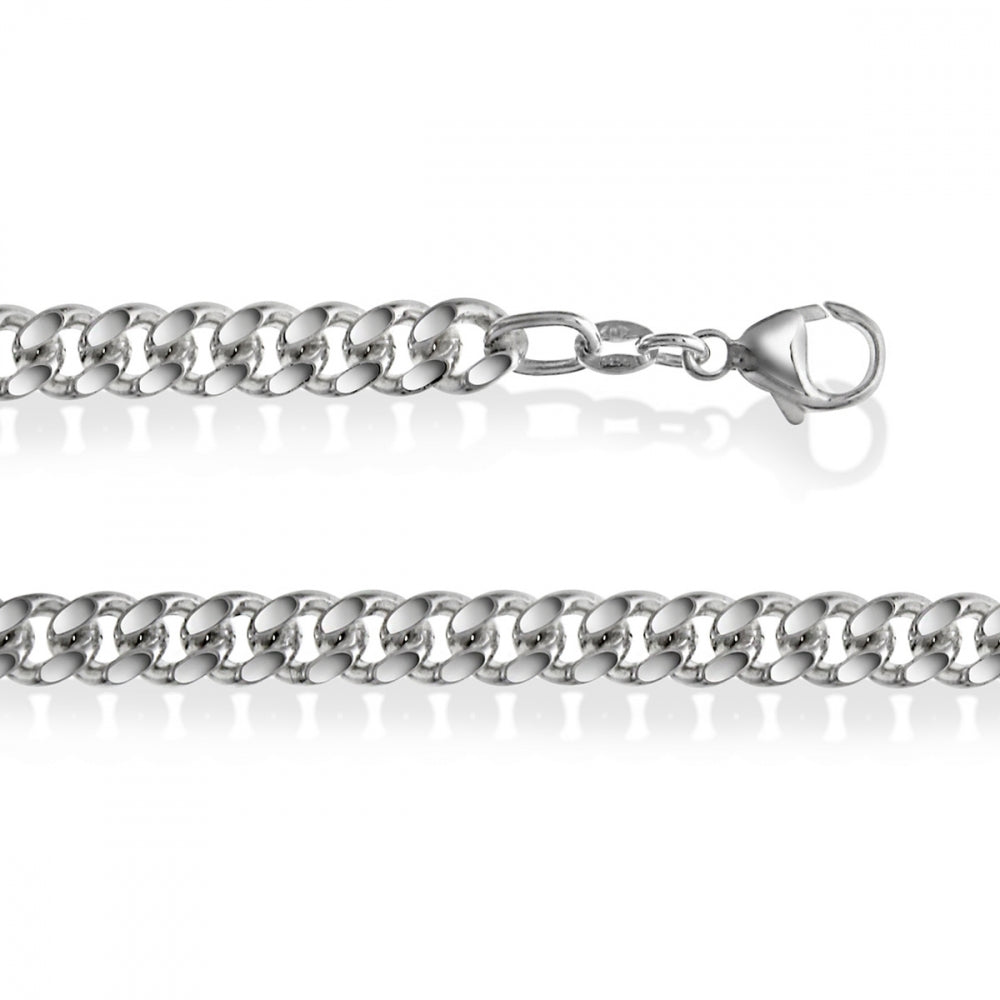 Halskjede i forgylt sølv, panser 6 mm, 50 cm, bilde 2 av 2