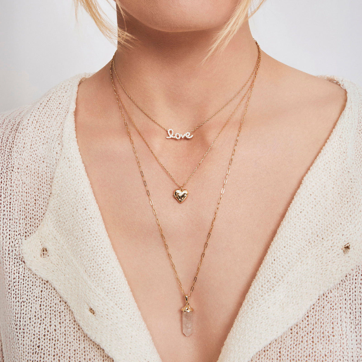 Serenity smykke i forgylt sølv med zirkonia, Bright love, bilde 4 av 4