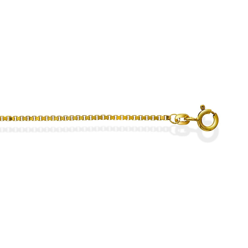 Halskjede i 585 gult gull, veneziansk kjede 1,5 mm, 60 cm