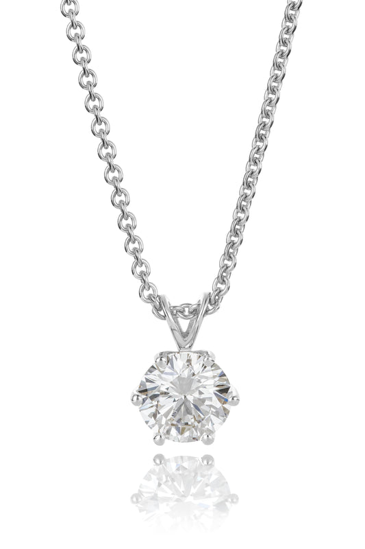 Svolder anheng Alexandra i 585 gull med labdiamant 3,00 ct, bilde 2 av 2