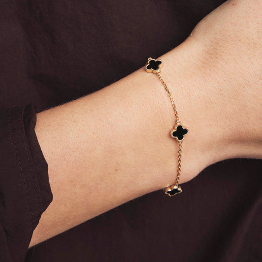 Kløverarmbånd i sølv, nr. 992035