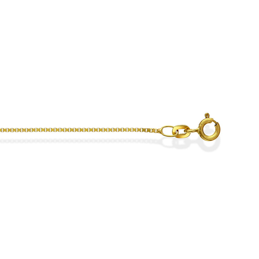 Veneziansk halskjede i 585 gult gull, 1 mm, 34 cm