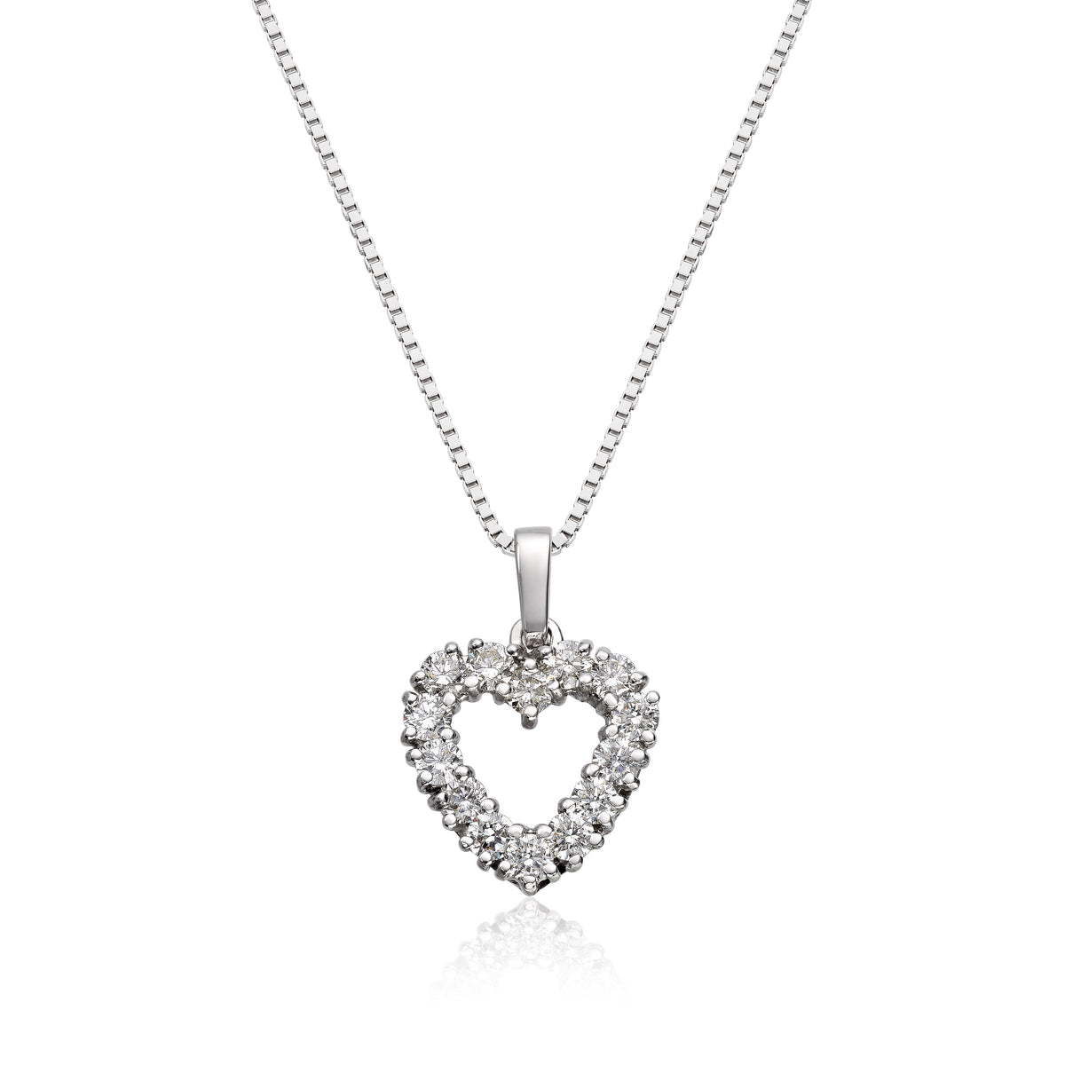 Carmen anheng i 585 gull med hjerte og diamanter 1,00 ct SI, bilde 2 av 2