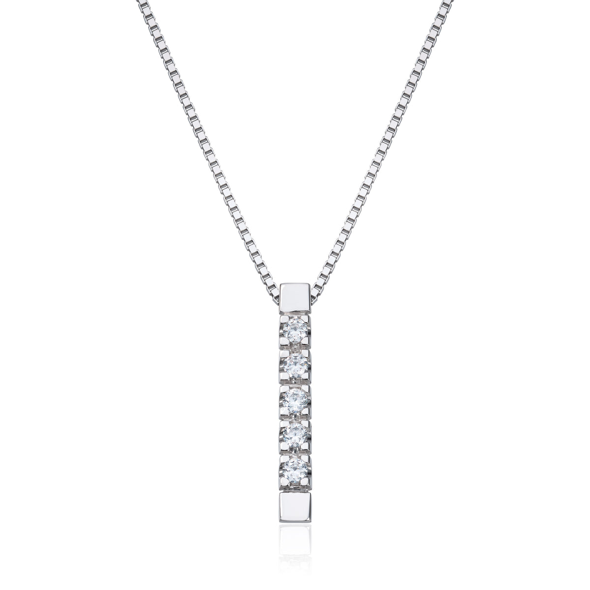 Allianse anheng i 585 gull med 5 diamanter 0,15 ct GTW/SI, bilde 2 av 2