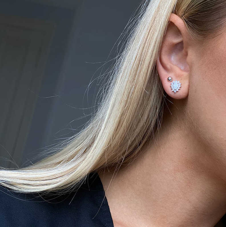 ØREDOBBER I SØLV MED ZIRKONIA 990797