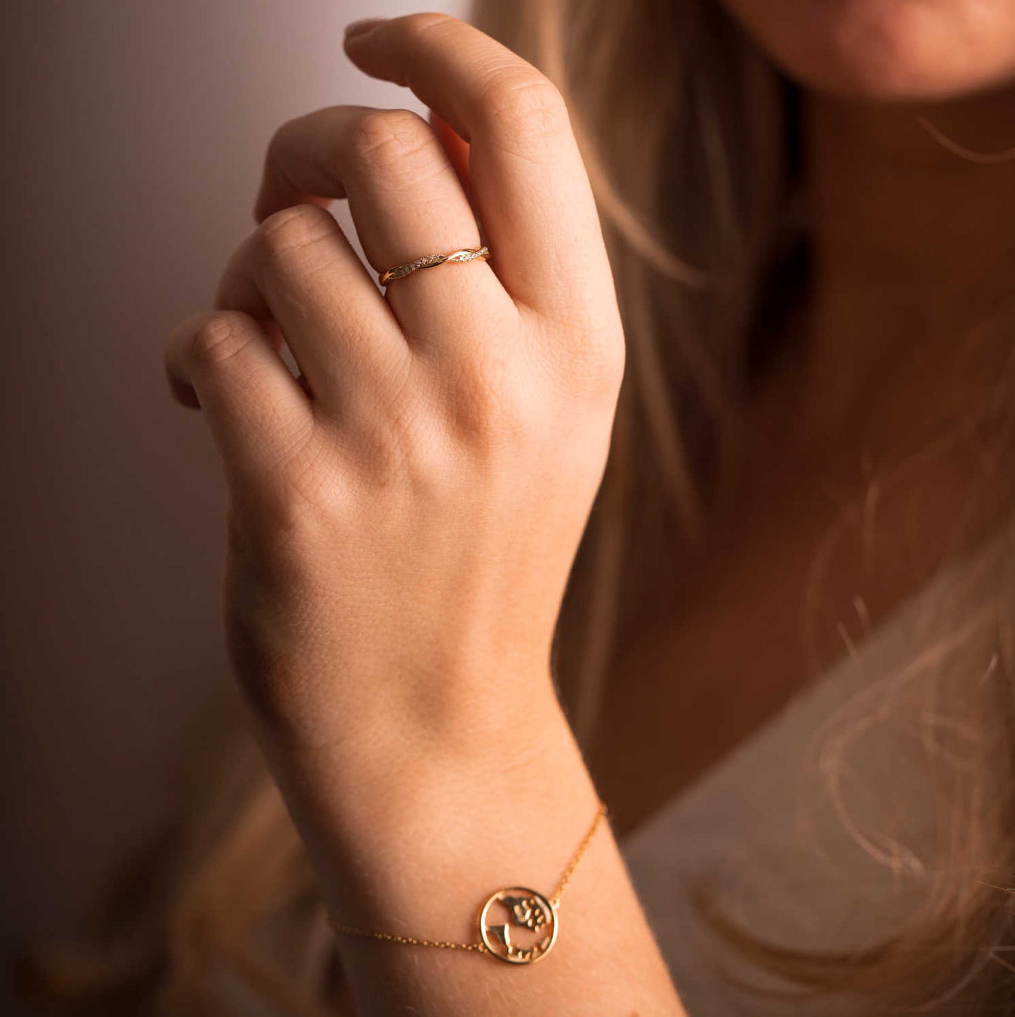 Friendship ring i sølv med zirkonia 992265