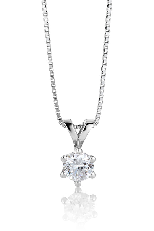 Svolder anheng Margrete i 585 gull med laboratoriedyrket diamant, bilde 2 av 2